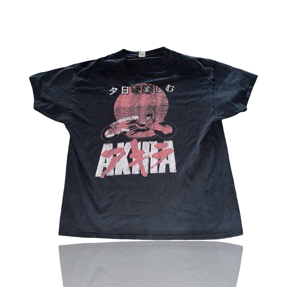 Vintage Akira Kaneda Graphic T-Shirt Men's XL Black Anime Manga Tee